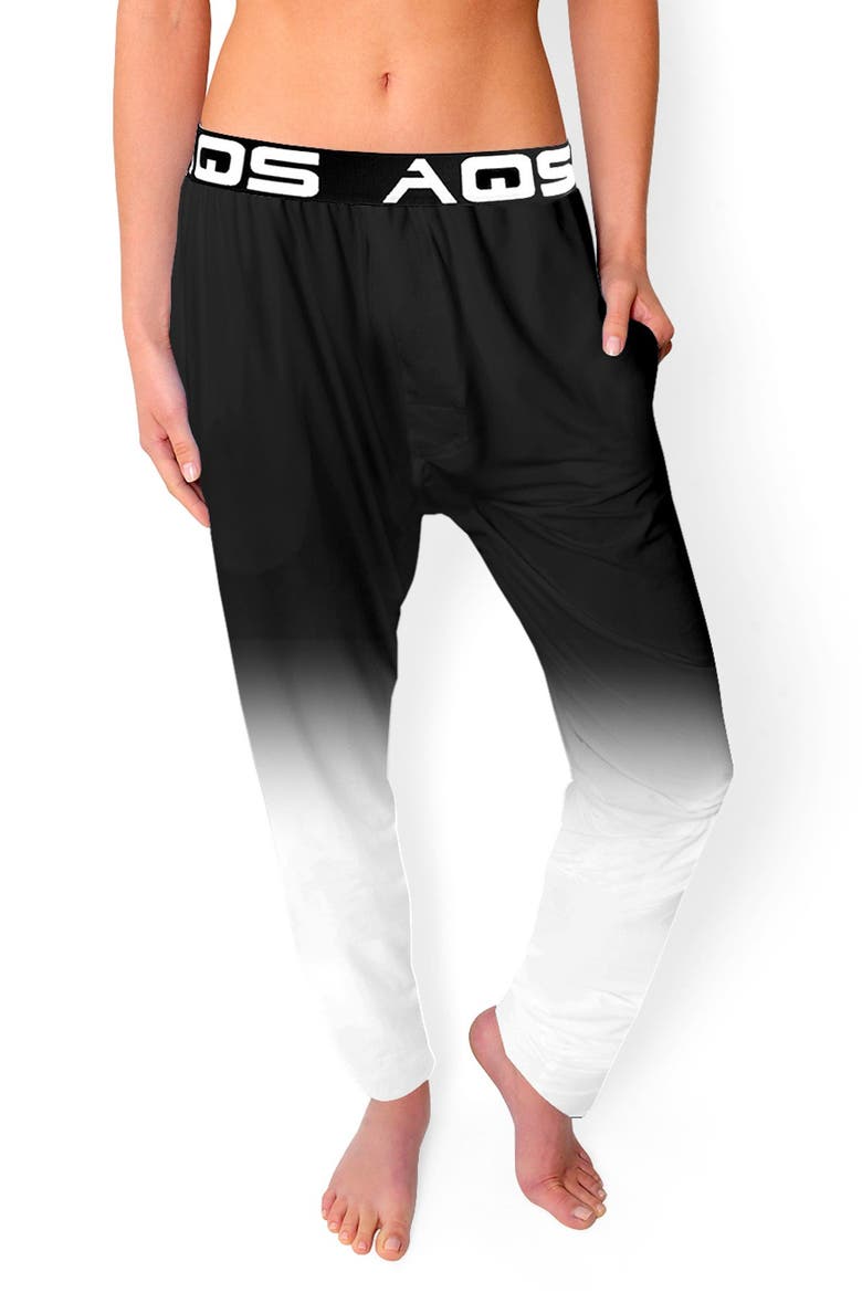 Ombrè Lounge Pants, Main, color, BLACK/ WHITE OMBRE