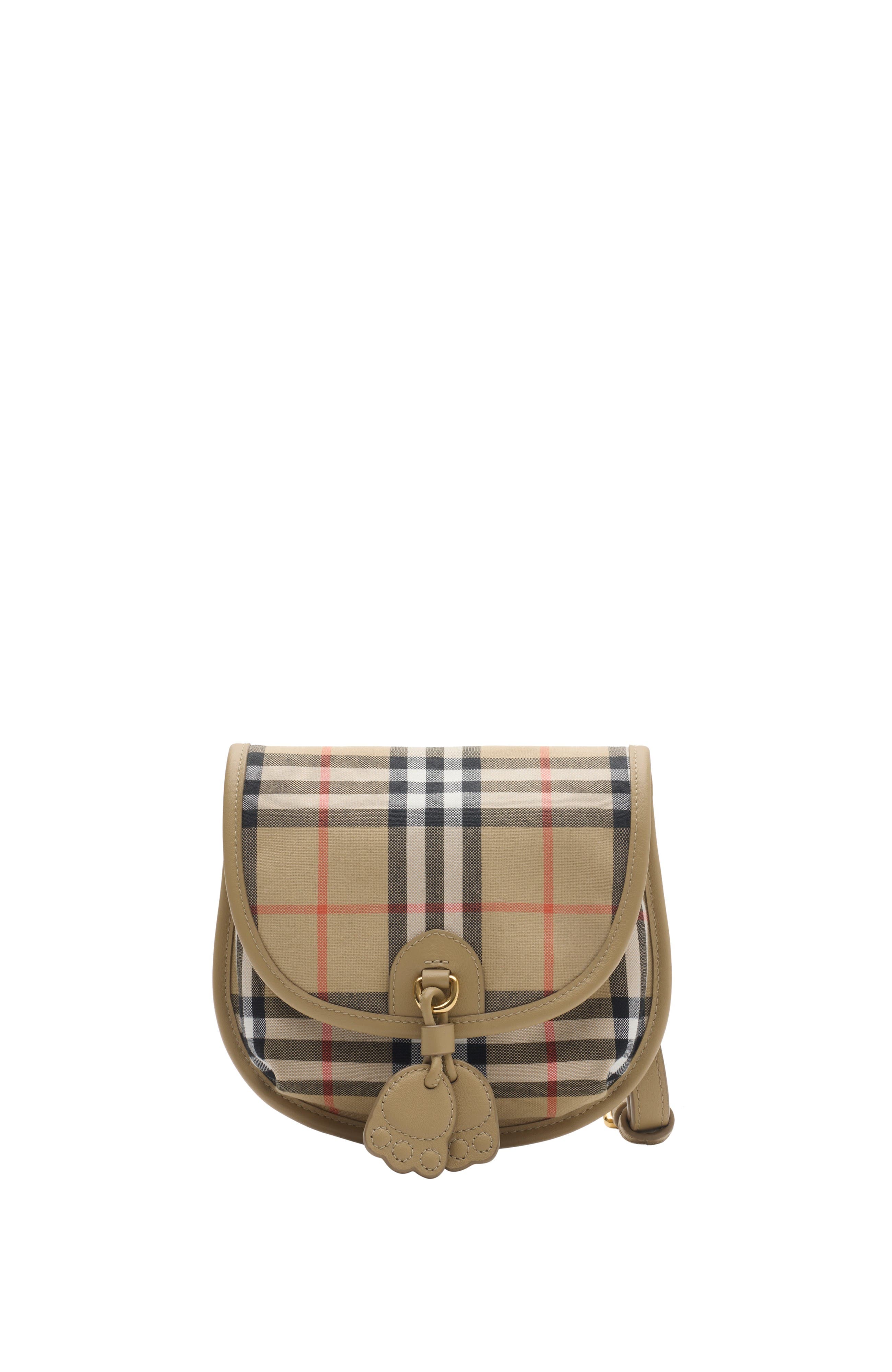 Burberry Check Crossbody Bag, Main, color, Sand Beige