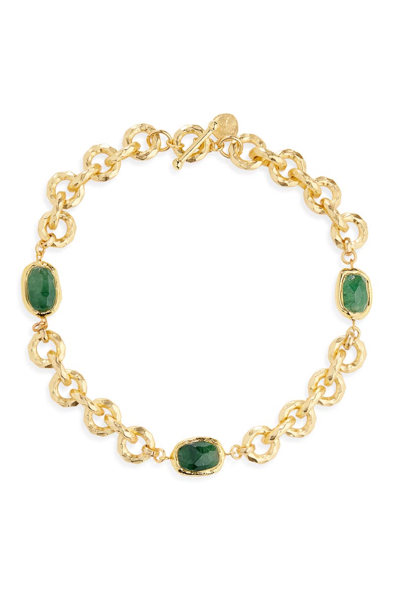 Kyanite Collar Necklace, Main, color, GOLD