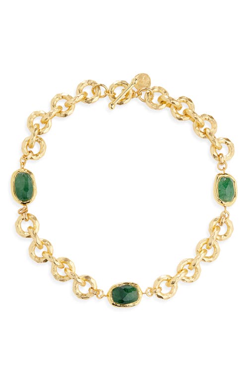 Karine Sultan Kyanite Collar Necklace In Gold