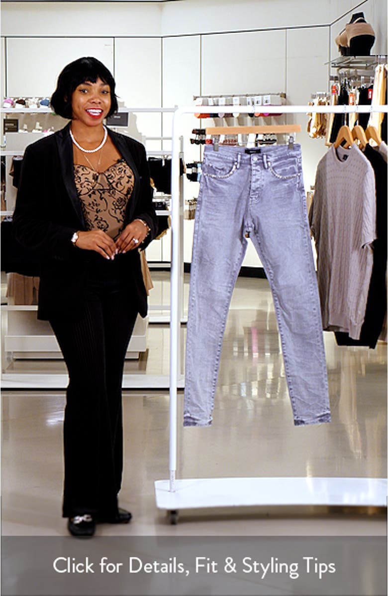 P005 Alloy Studs Slim Straight Jeans, sales video thumbnail