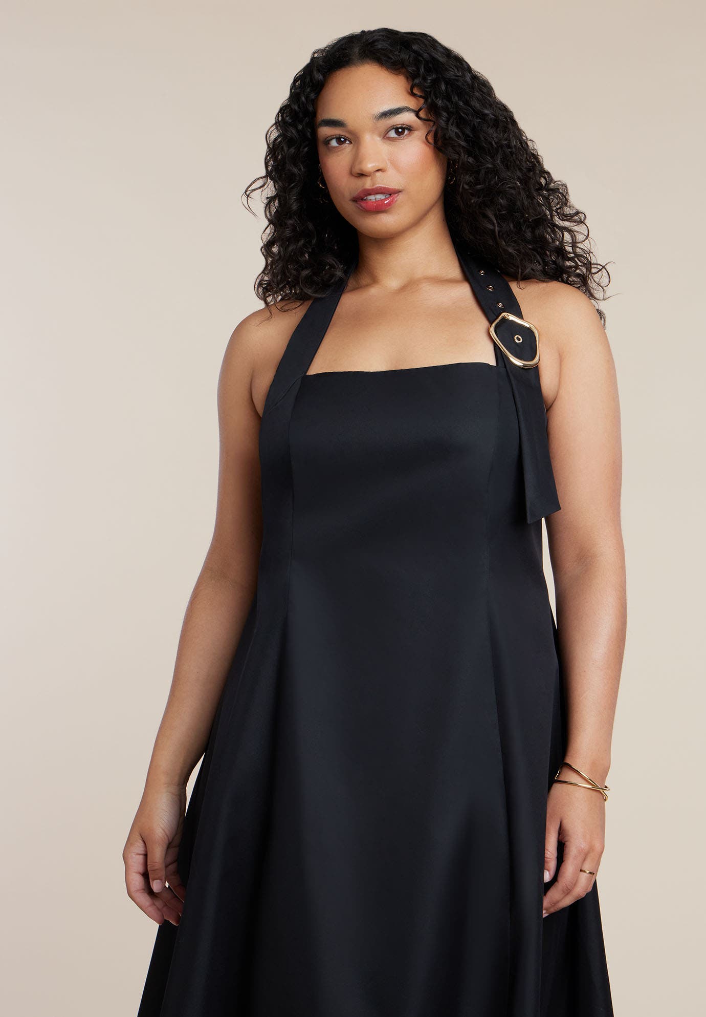 Buckle Neckline Maxi Dress - image 2