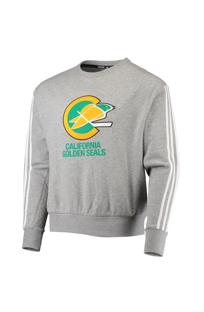 adidas Men's adidas Heathered Gray California Seals Team Classics Vintage Pullover Sweatshirt, Alternate, color, 