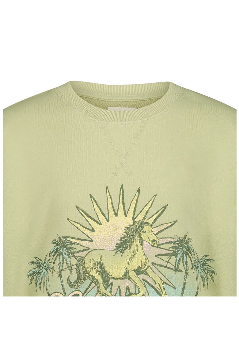 Kids' Making Waves Graphic Sweatshirt, Alternate, color, LIGHT AVOCADO