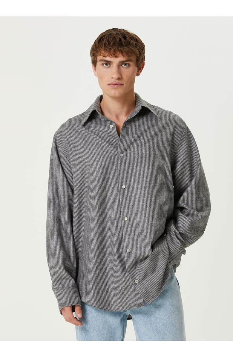 PCFG Wool & Cashmere Blend Your *Itch Srtiped Long Sleeve Shirt, Alternate, color, Grey