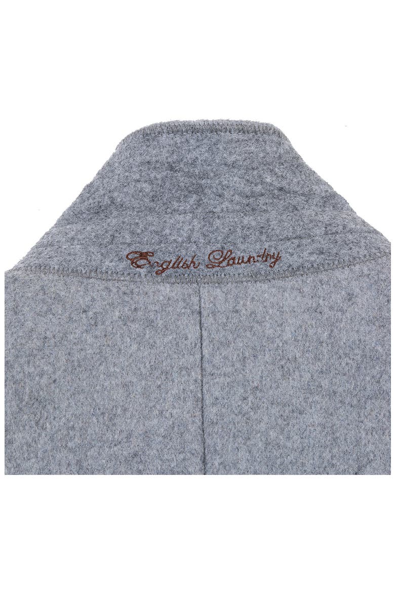 Wool Blend 3-Button Three-Quarter Length Top Coat, Alternate, color, LT GRAY