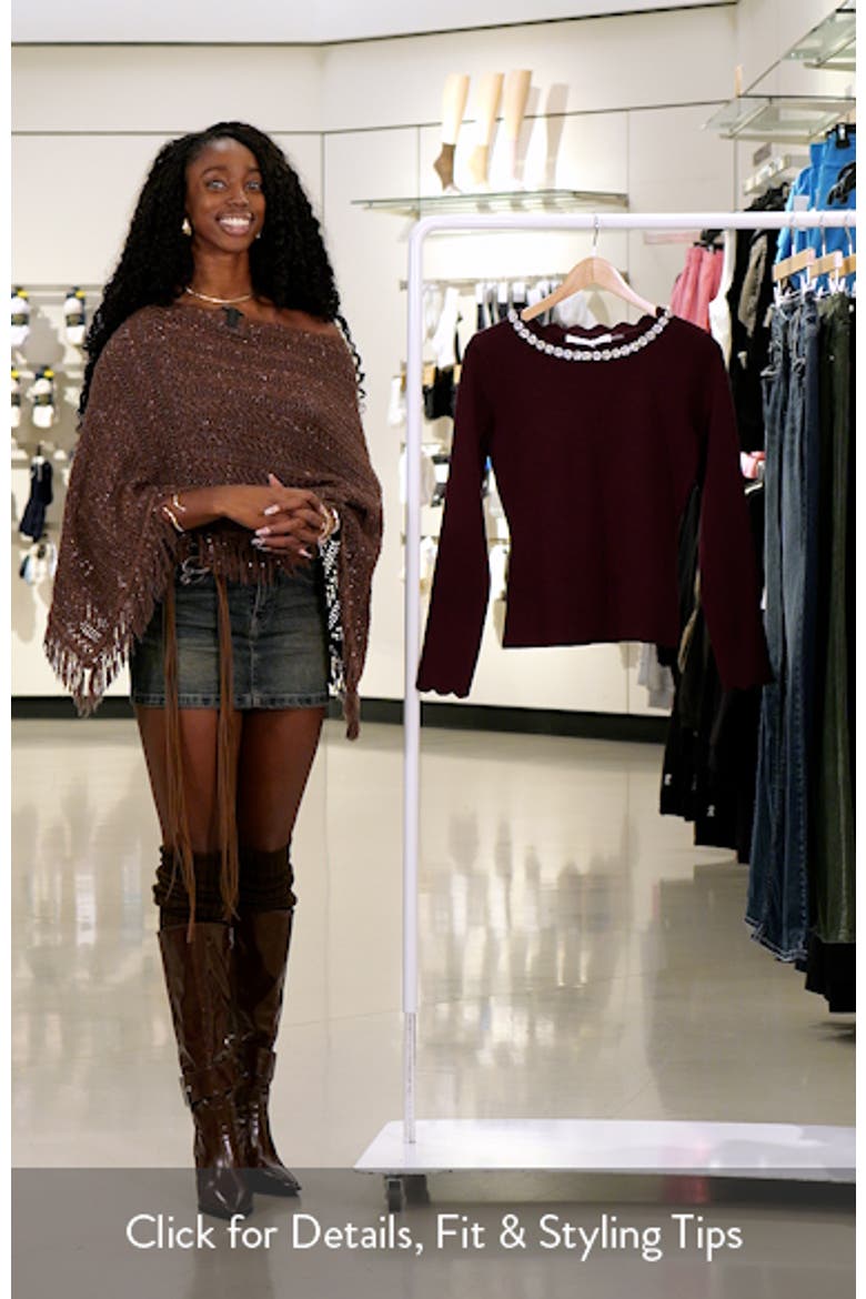 Jewel Neck Knit Top video
