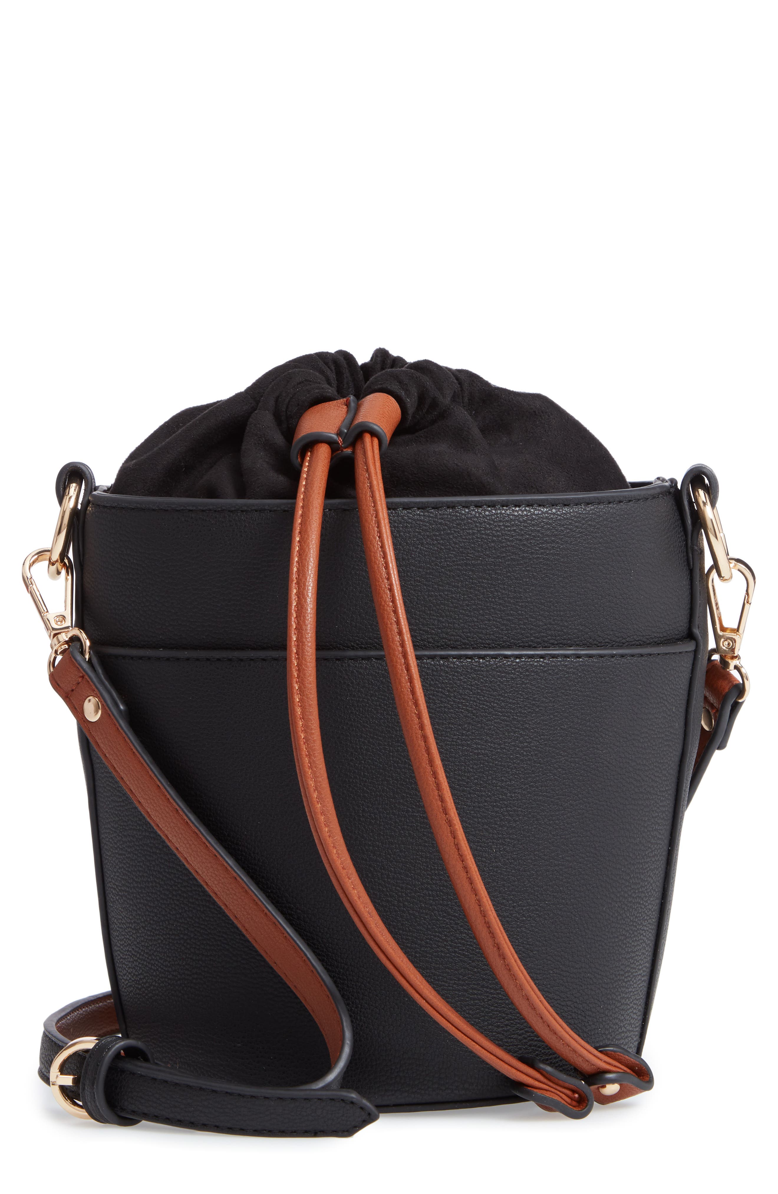 Chelsea28 Izzy Faux Leather Bucket Bag, Main, color, 