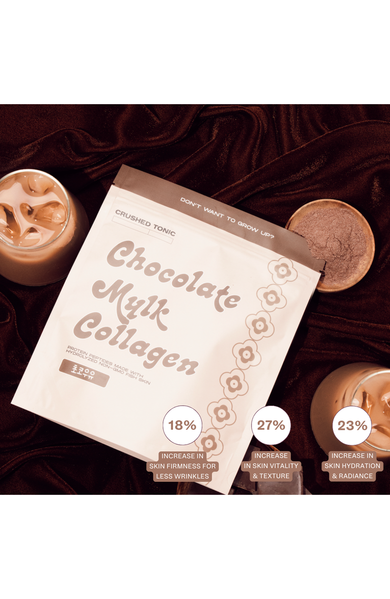 CRUSHED TONIC Chocolate Mylk Marine Collagen Supplement | LTD EDITION, Alternate, color, Light Beige / Nude