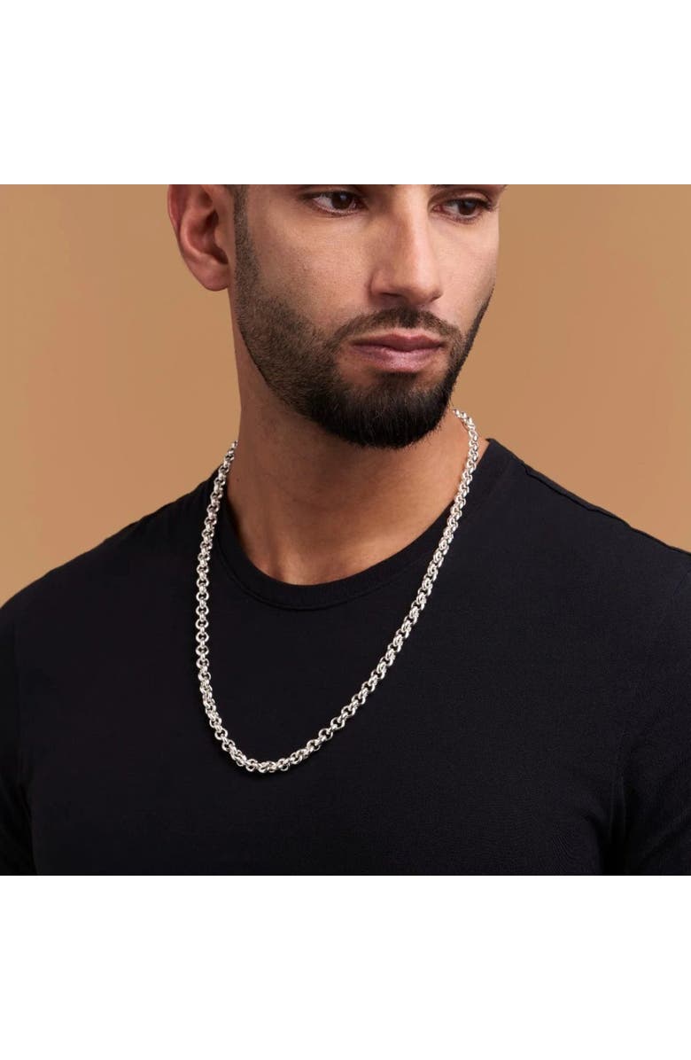 7879 Wide Round Belcher Chain Necklace, Alternate, color, Silver