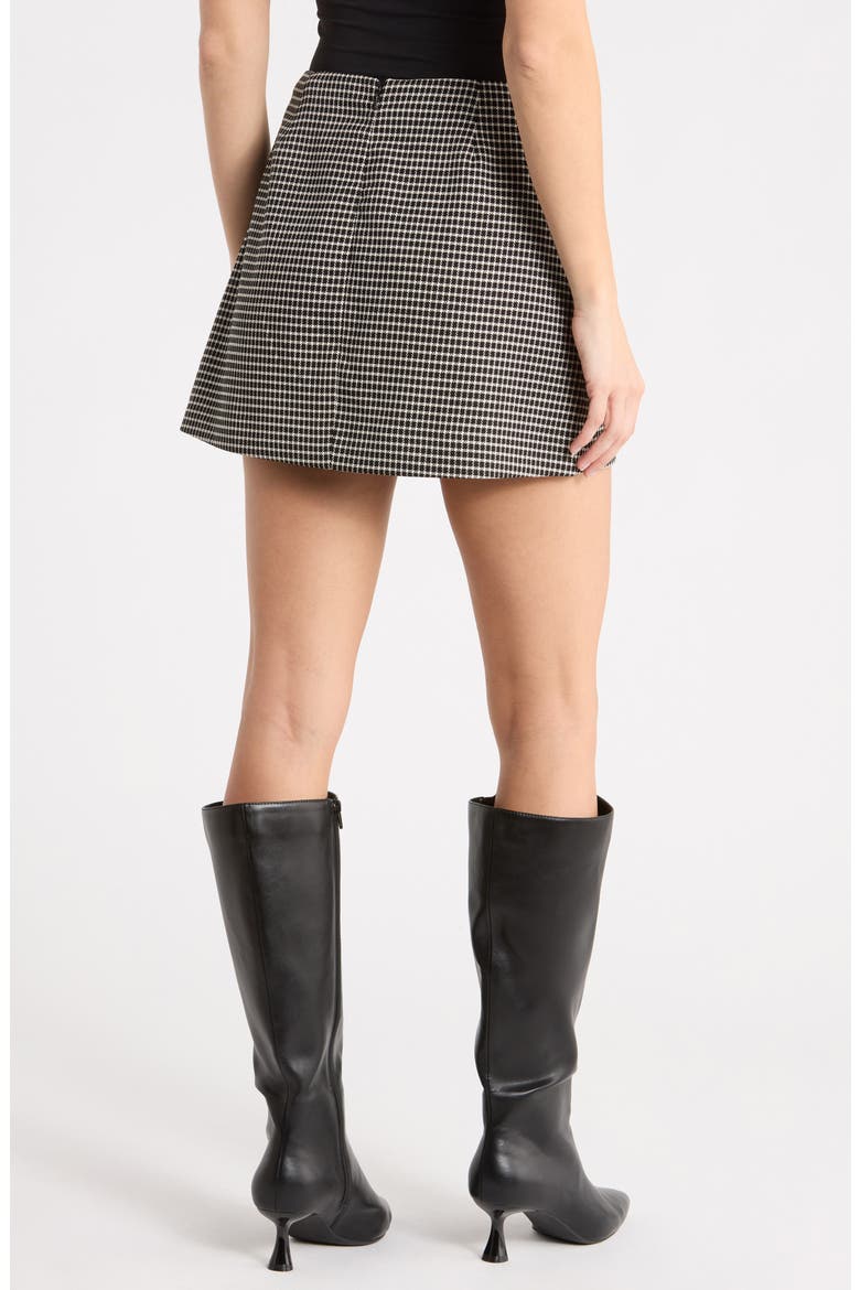 Molina Houndstooth Miniskirt, Alternate, color, BLACK/ IVORY