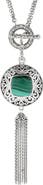 SAMUEL B. Sterling Silver & Semiprecious Stone Tassel Necklace