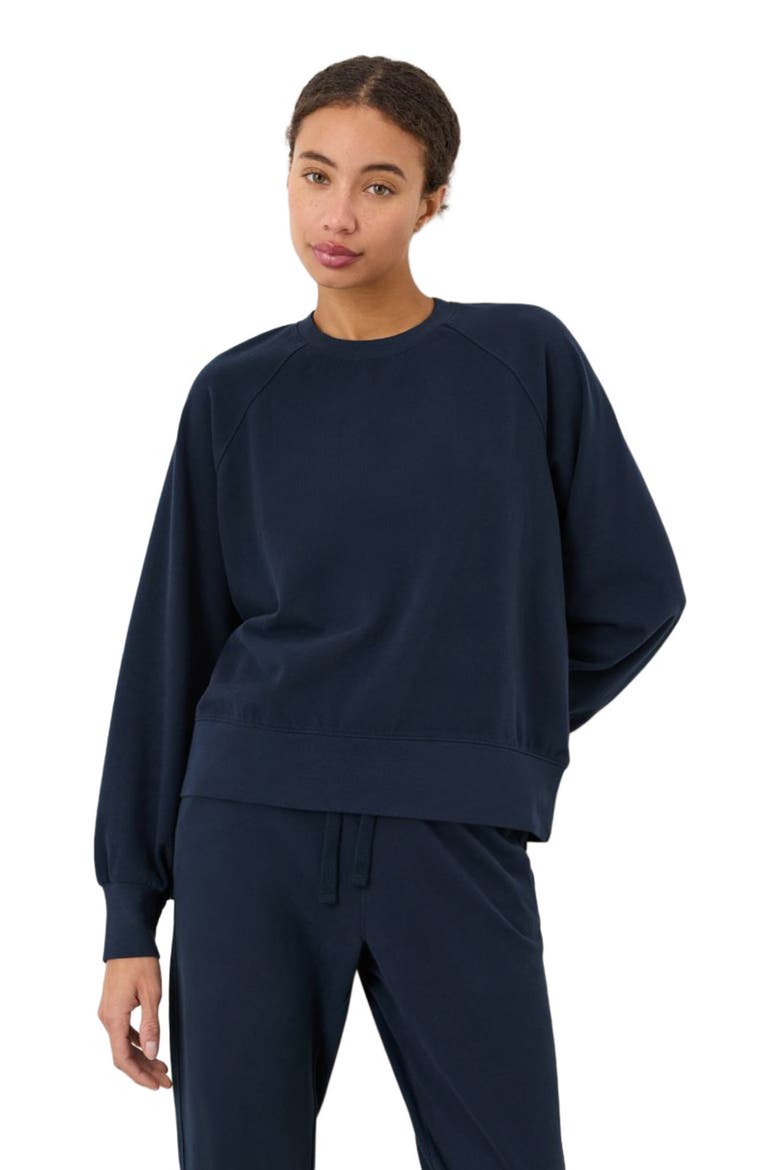 CloudKnit Raglan Crew, Alternate, color, Navy Blue