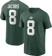 Nike Men's Nike Josh Jacobs Green Green Bay Packers Player Name & Number T-Shirt