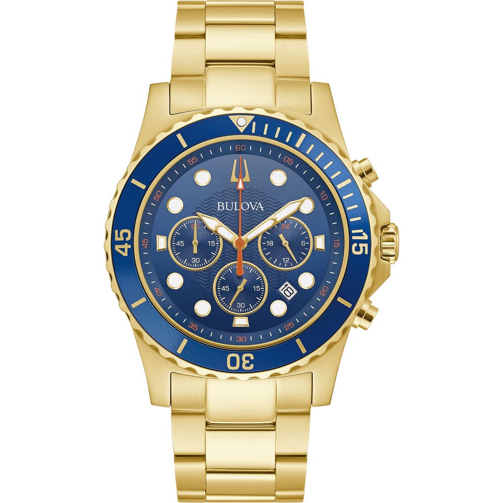 Bulova Chronograph Bracelet Watch, 45mm In Gold