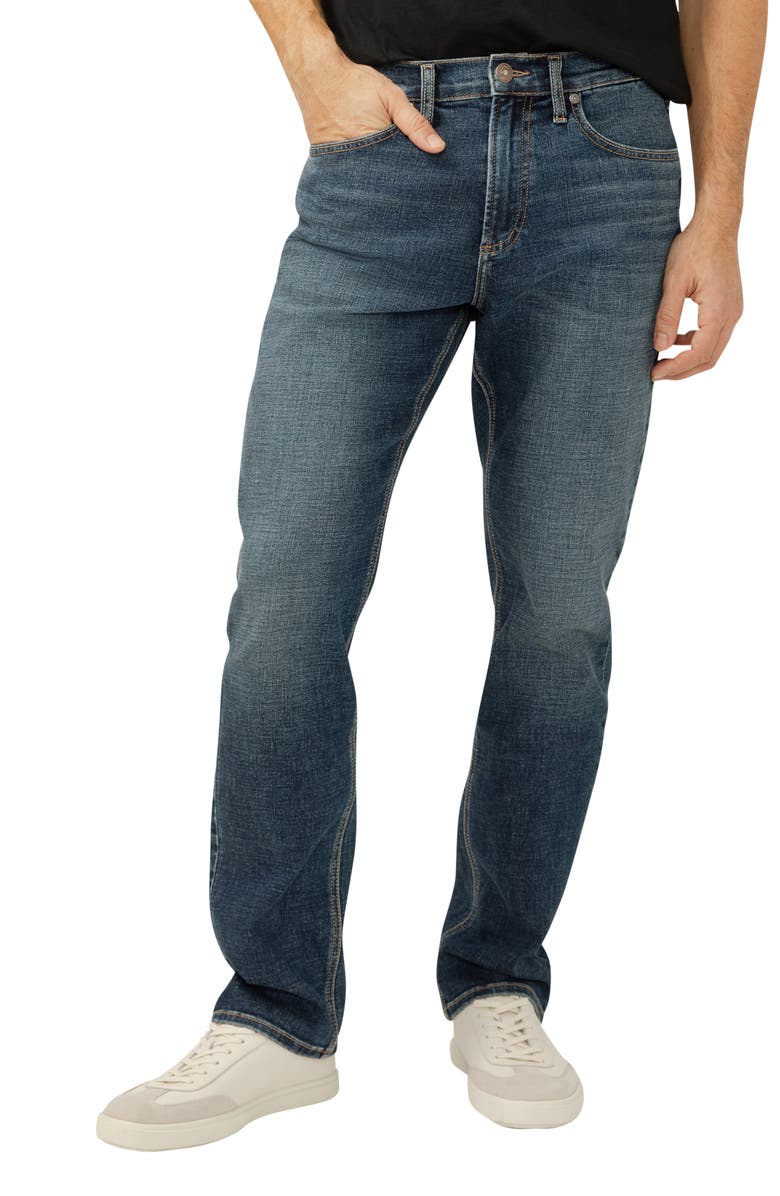 Silver Jeans Co. Machray Athletic Fit Straight Leg Jeans, Main, color, Shadow