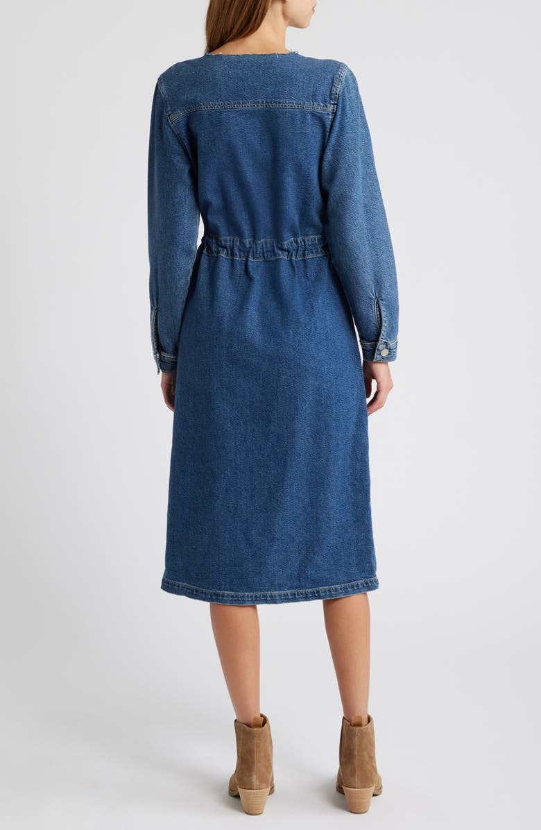 Elysian Long Sleeve Denim Midi Shirtdress