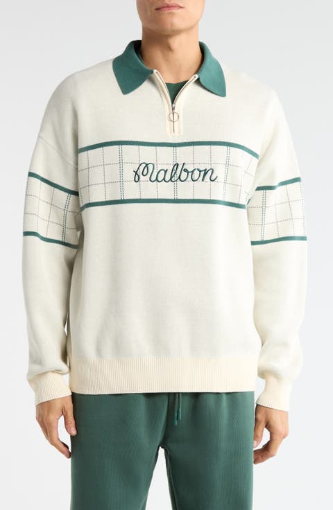 Bennett Plaid Quarter Zip Sweater