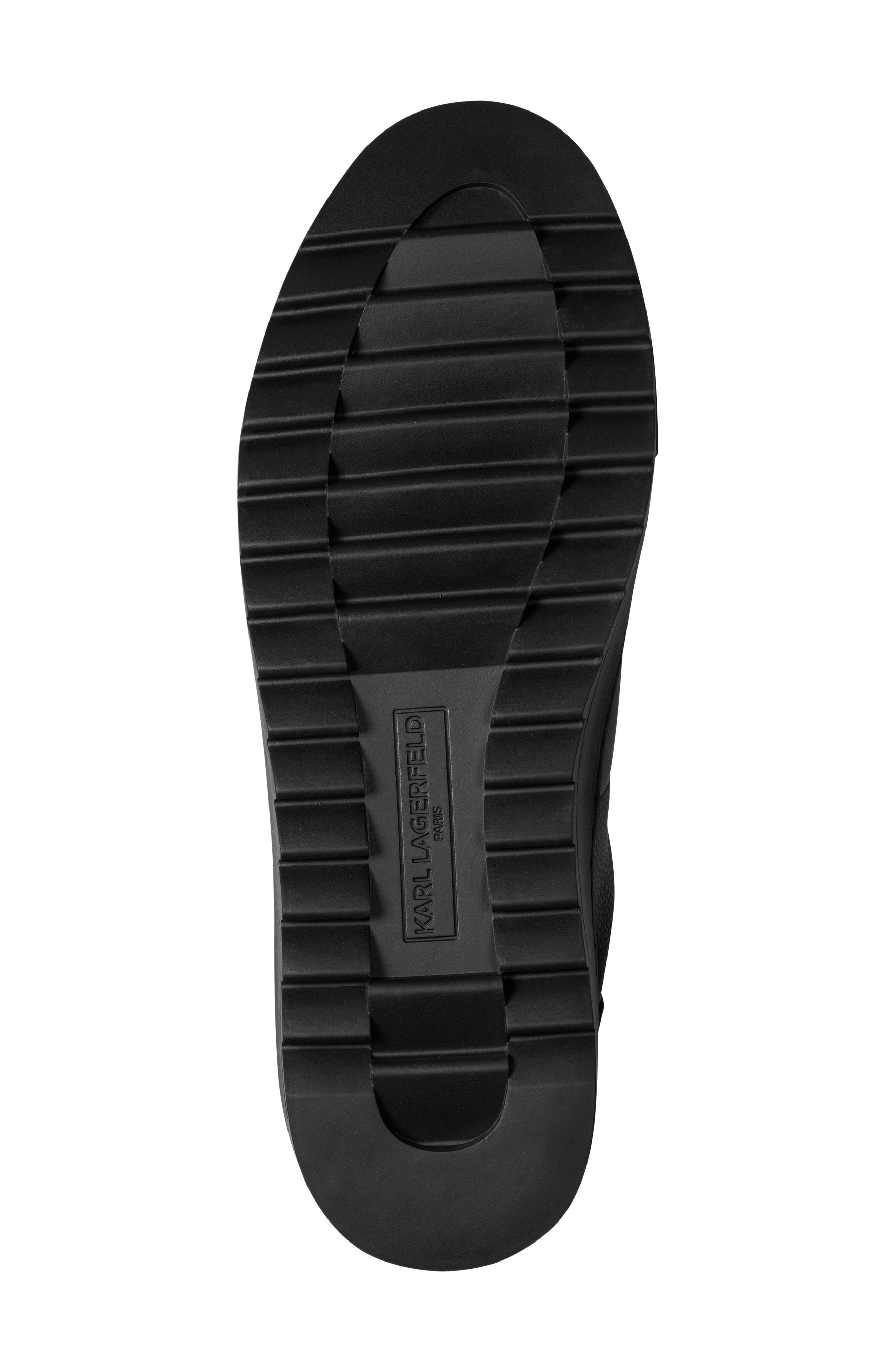 Matheo Leather Sneaker, Alternate, color, BLACK