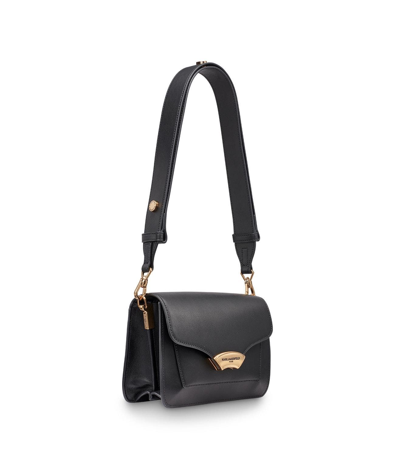 KARL LAGERFELD PARIS Madelyn Crossbody, Alternate, color, Black/Gold