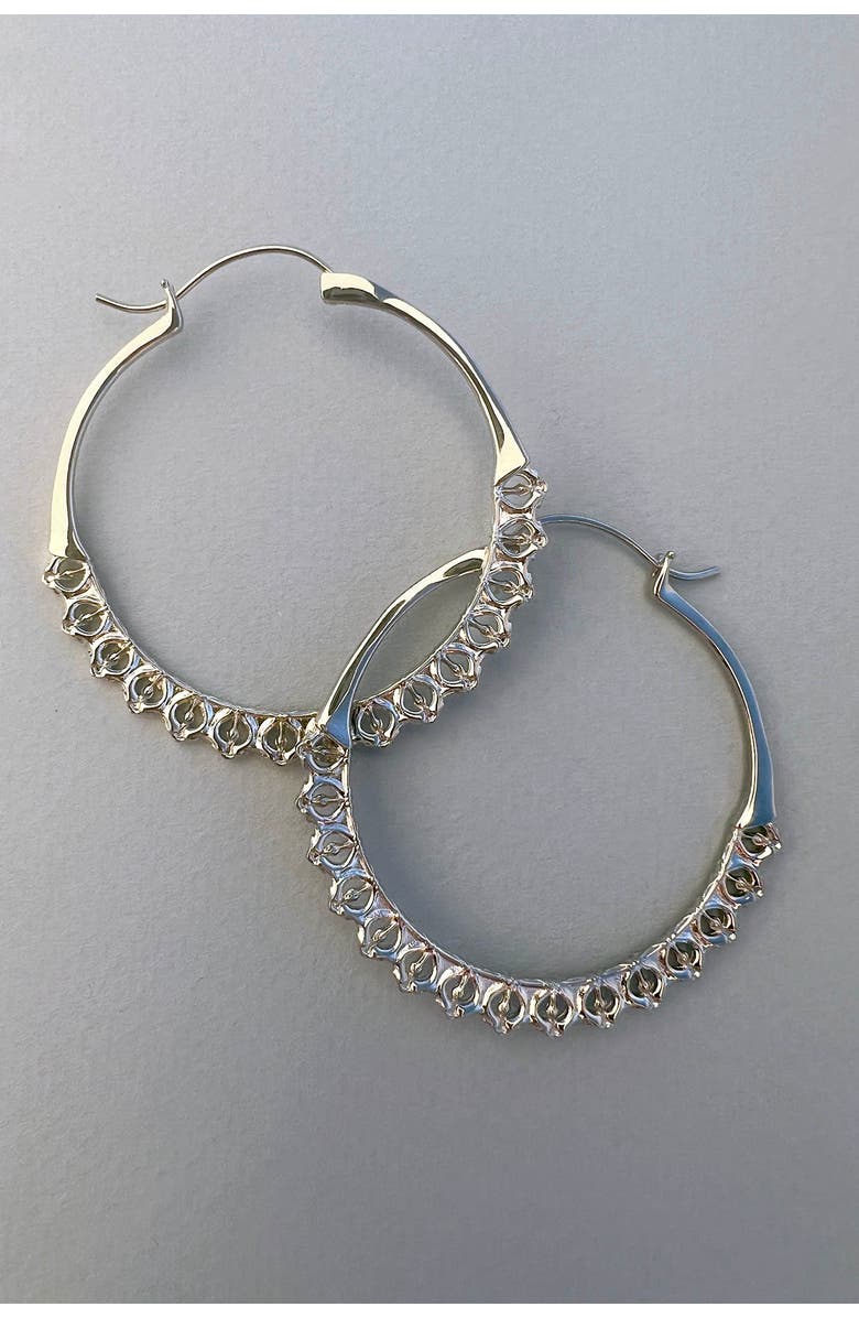 Astor & Orion Calla Hoops, Alternate, color, Silver