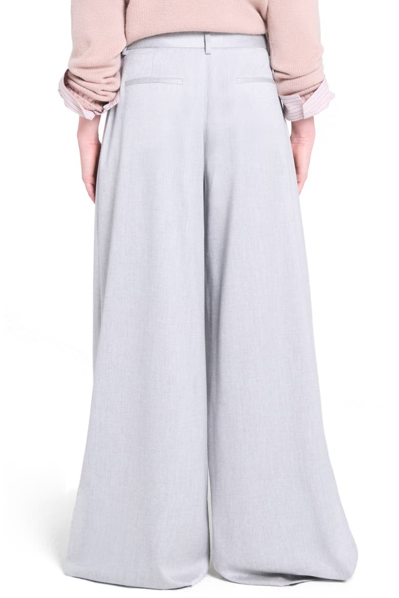 Avery Stretch Wool Wide Leg Pants, Alternate, color, LIGHT HEATHER GREY