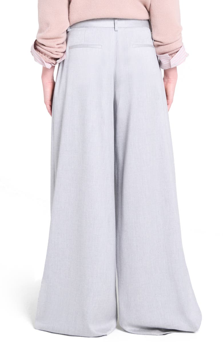 TWP Avery Stretch Wool Wide Leg Pants, Alternate, color, Light Heather Grey