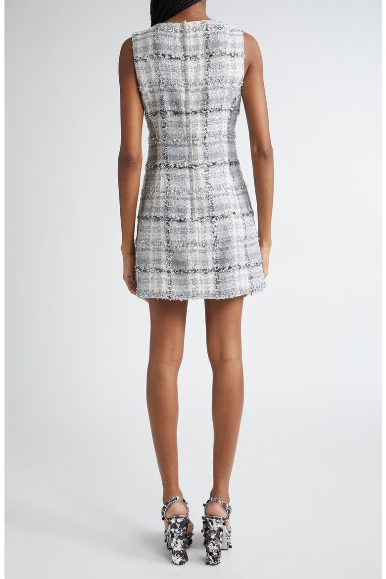 Raschel Check Shimmer Tweed Minidress, Alternate, color, QUADRI-CHECK-TARTAN