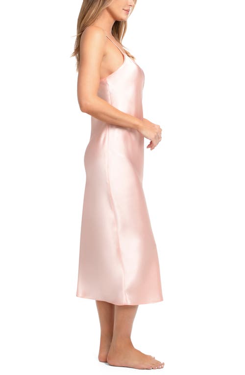 In Bloom By Jonquil Stefani Satin Midi Nightgown In Pink