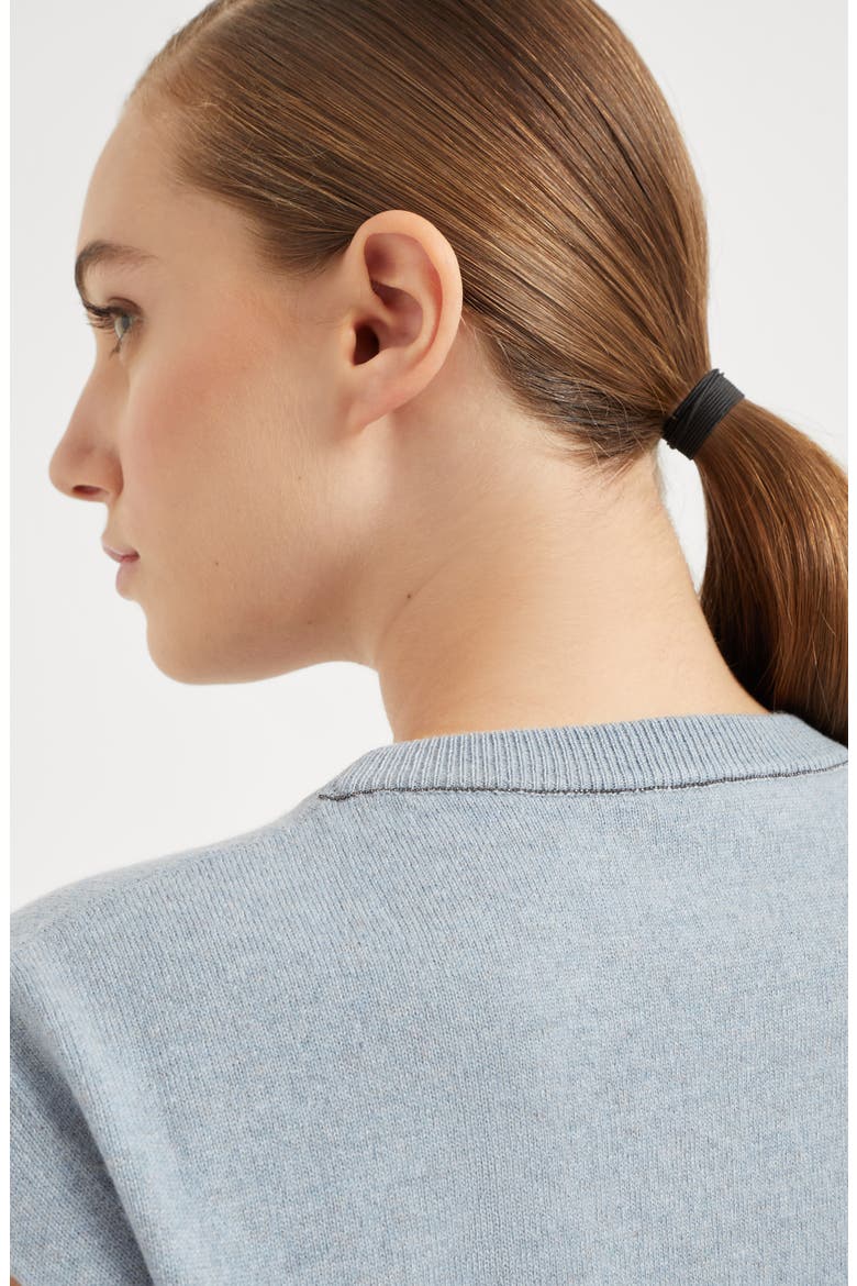 Cashmere sweater with monili, Alternate, color, Light Denim