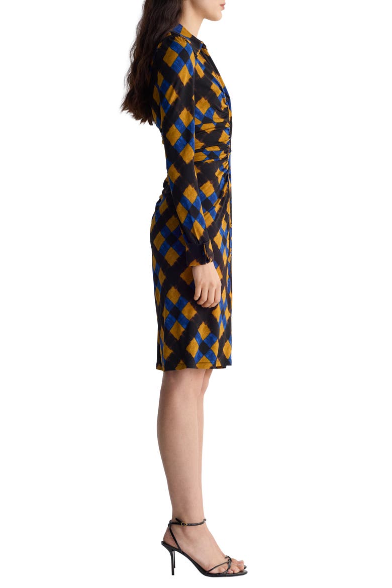 Sheska Ruched Shirtdress, Alternate, color, BUFFALO PLAID MINI CARAWAY