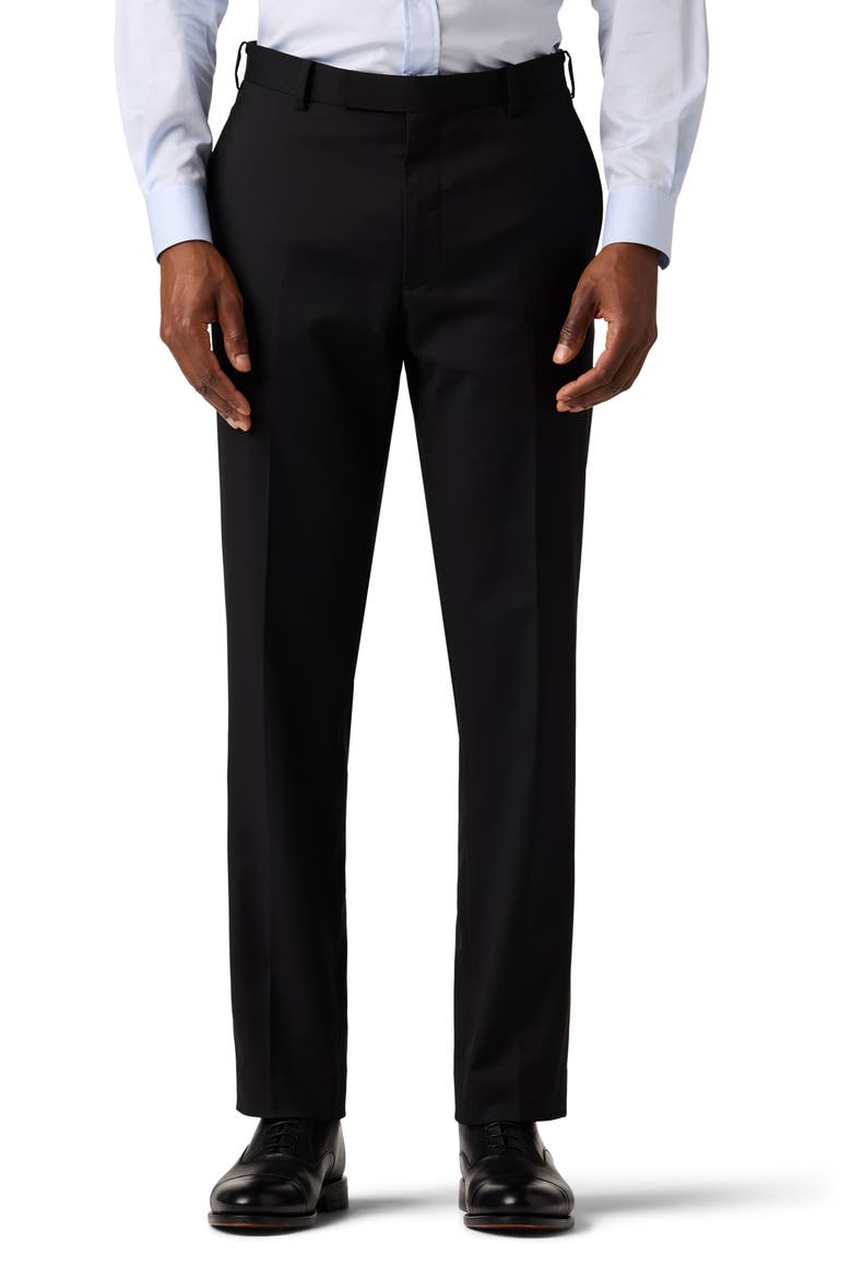 Performance Tailored Fit Suit Separate Trousers, Main, color, BLACK