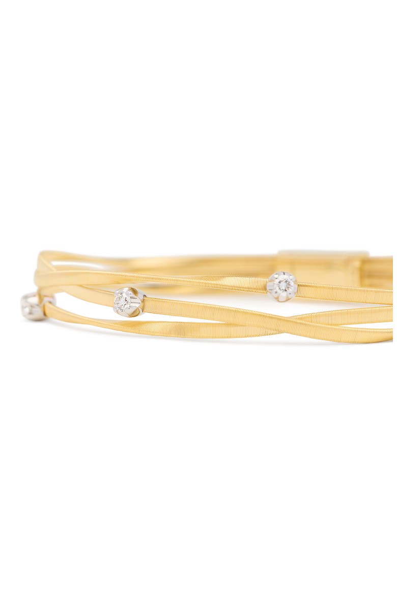 Marrakech Diamond Three-Coil Bracelet, Alternate, color, 18K YELLOW/WHITE GOLD