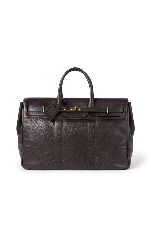 Brunello Cucinelli Men Country Leather Bag With Texture Grain