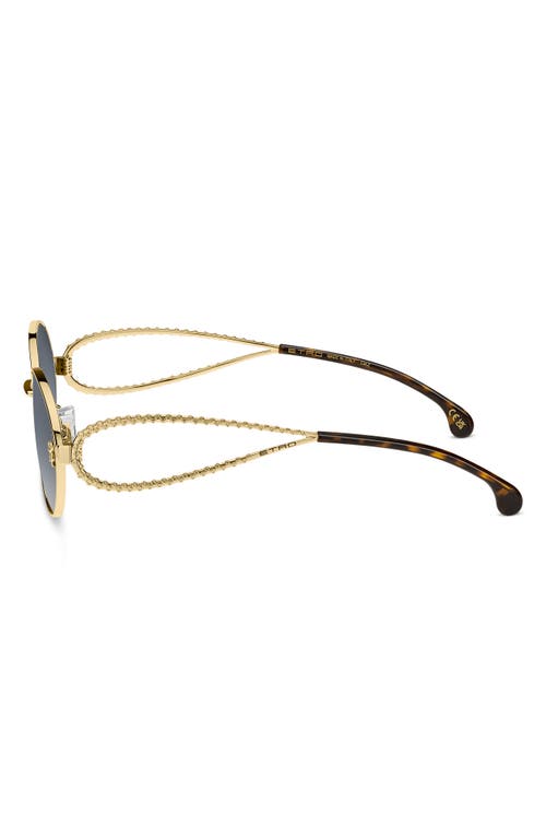 Etro 57mm Oval Sunglasses In Gold