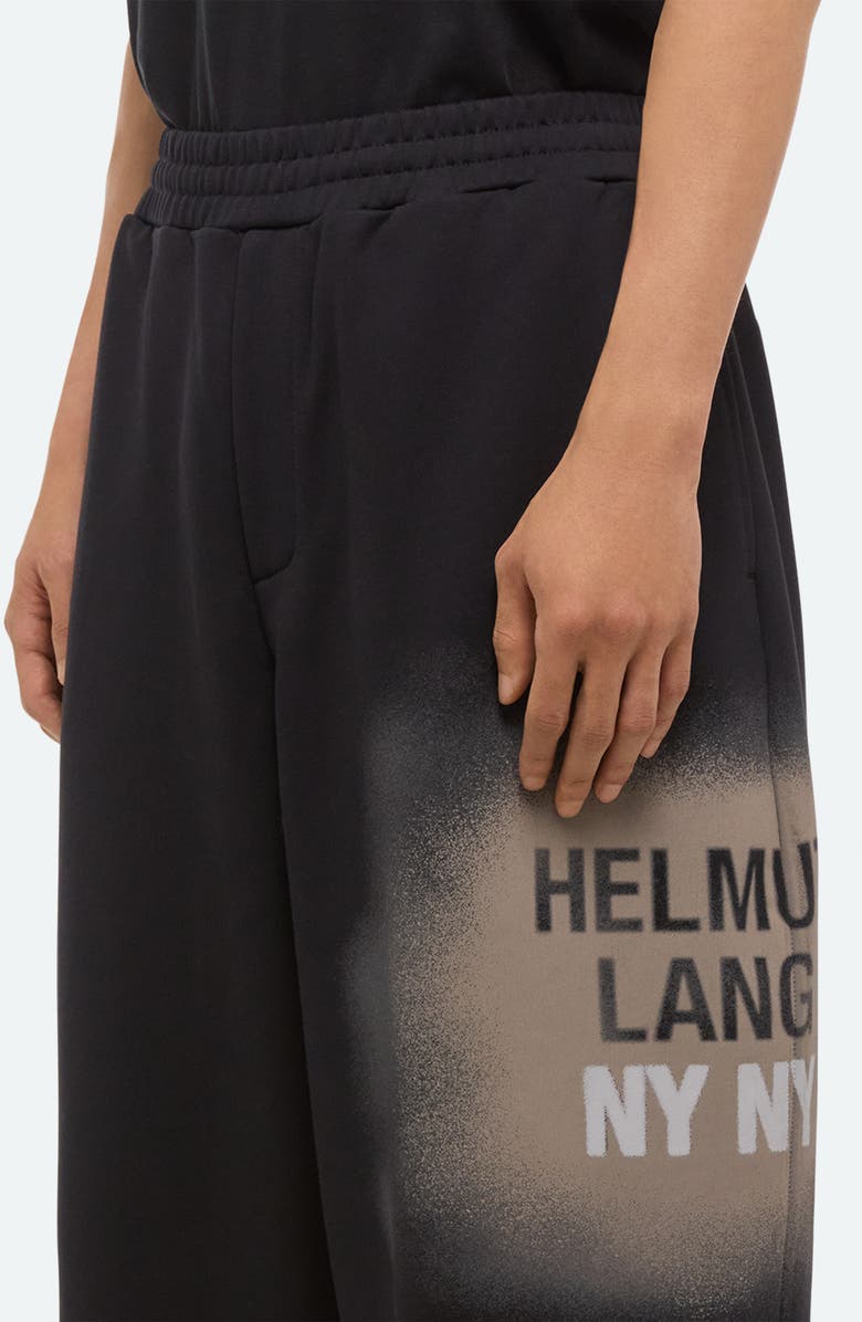 Helmut Lang Spray Paint Logo Sweatpants, Alternate, color, Black - 001