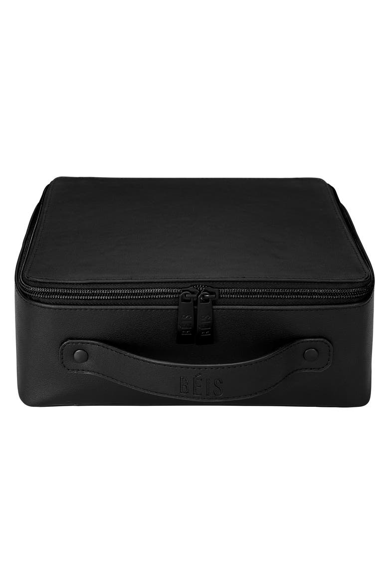 Travel Cosmetics Case, Alternate, color, BLACK