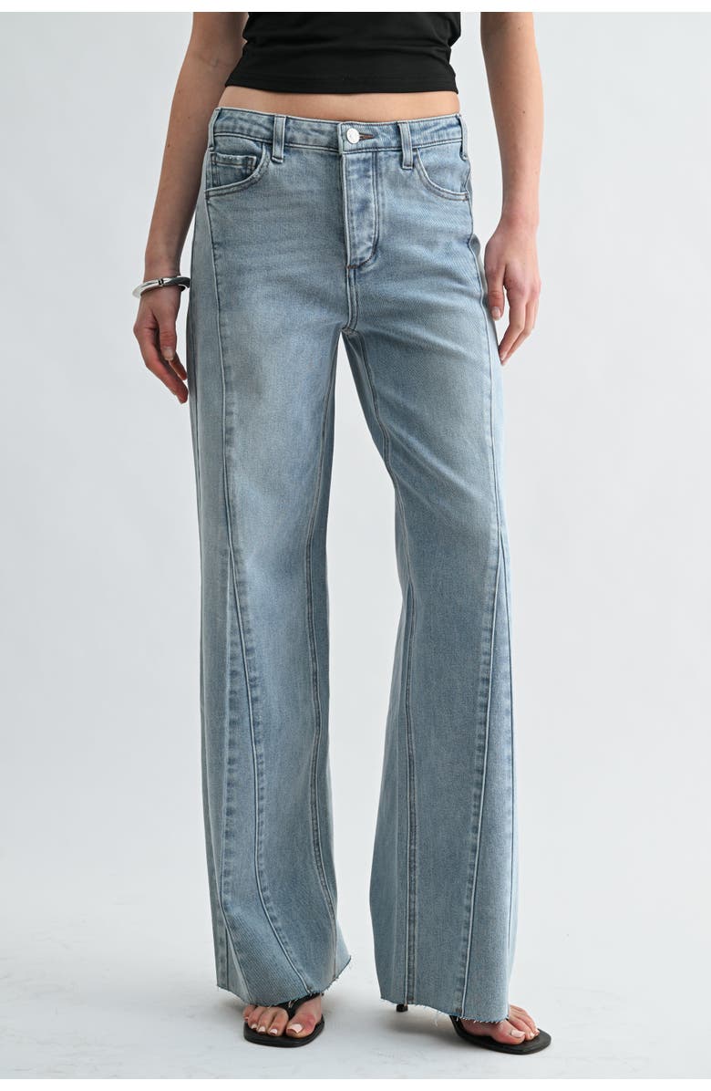 Jemina Denim The Low Seamed Wide, Alternate, color, Light Wash