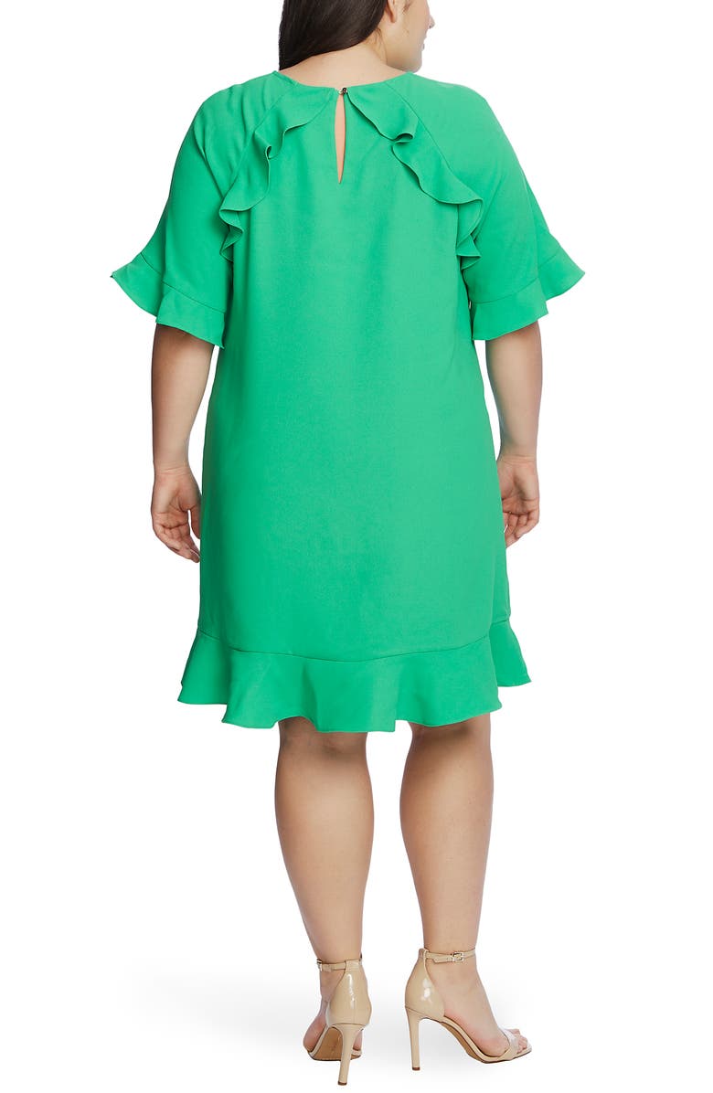 CeCe Ruffled Crepe Shift Dress, Alternate, color,