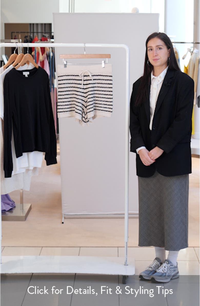Stripe Open Knit Shorts, sales video thumbnail