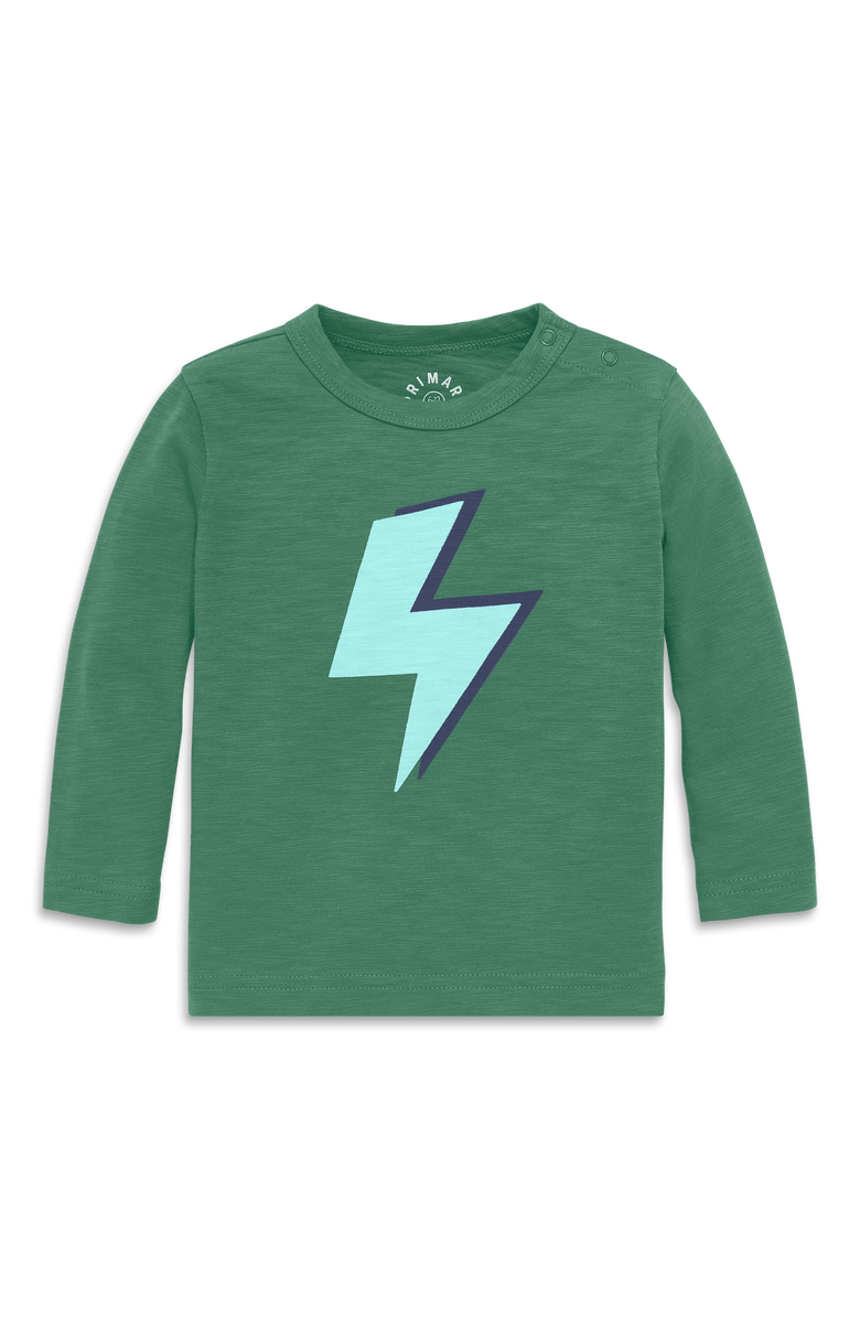 Primary Baby Long Sleeve Bolt Tee, Main, color, Chive
