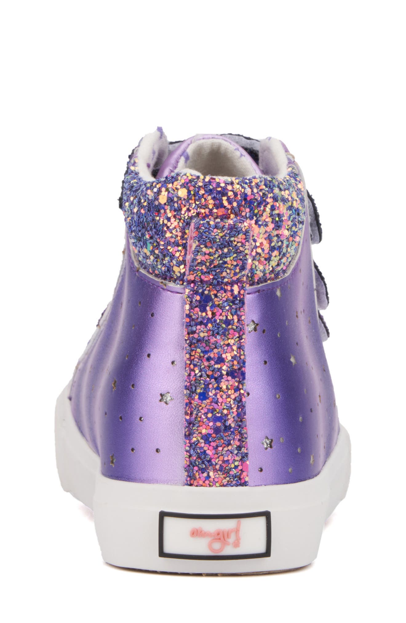OLIVIA MILLER Kids' Rainbow Glitter Sneaker, Alternate, color, 