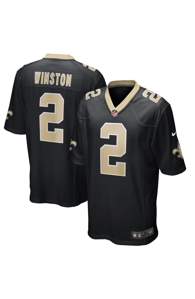 Nike Men's Nike Jameis Winston Black New Orleans Saints Game Jersey, Main, color,
