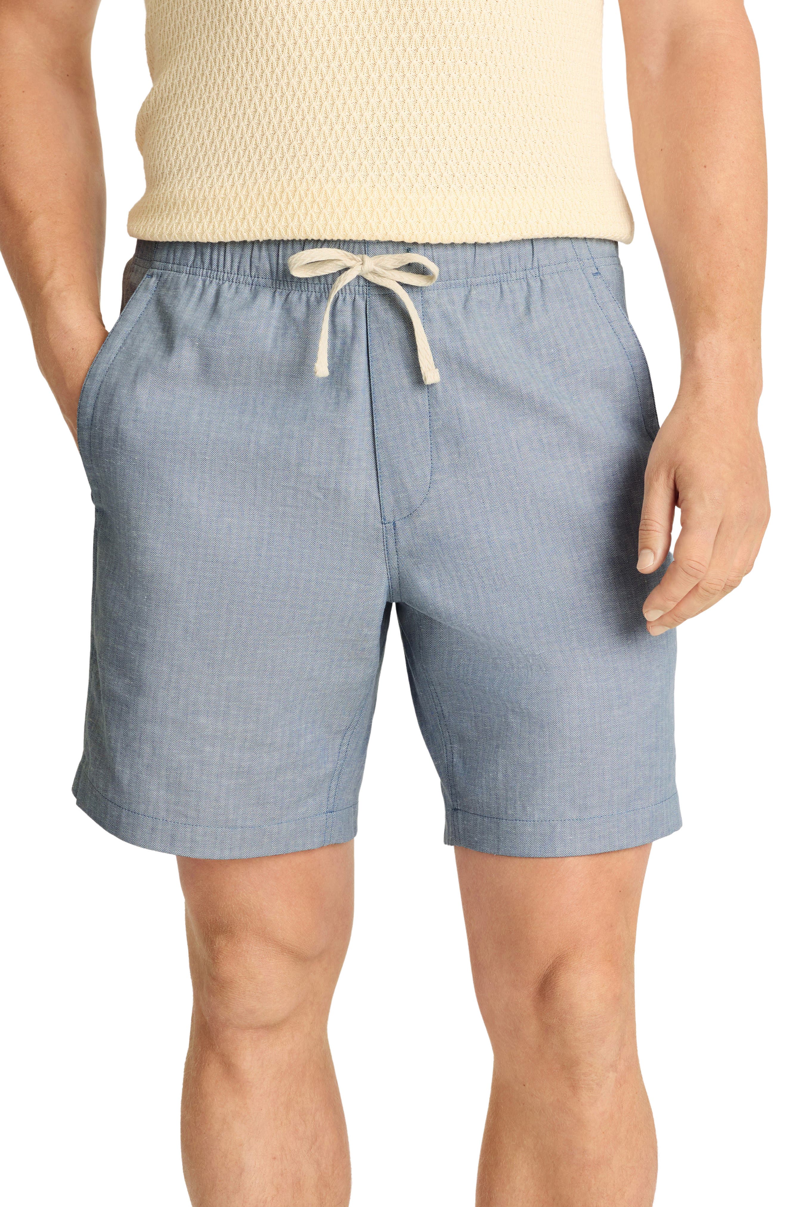 selected LIGHT BLUE HERRINGBONE LINEN