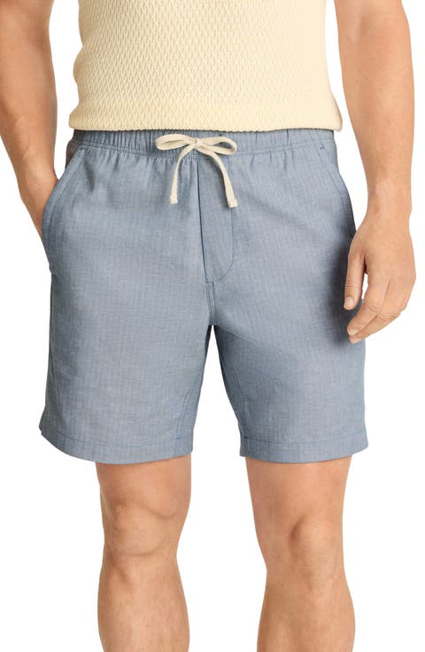 Nomad Herringbone Cotton & Linen Shorts