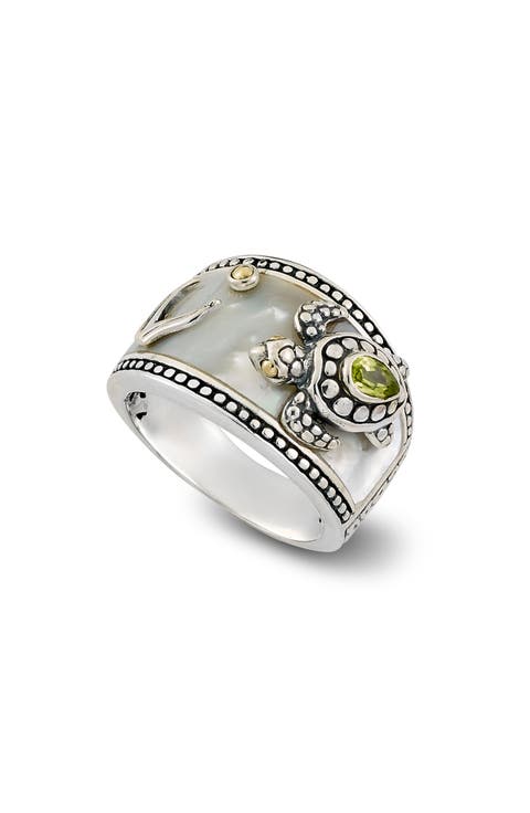 Mother-of-Pearl Animal Overlay Ring