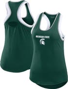 WEAR by Erin Andrews Women's WEAR by Erin Andrews Green Michigan State Spartans Open Hole Razorback Tank Top