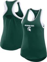 WEAR by Erin Andrews Women's WEAR by Erin Andrews Green Michigan State Spartans Open Hole Razorback Tank Top