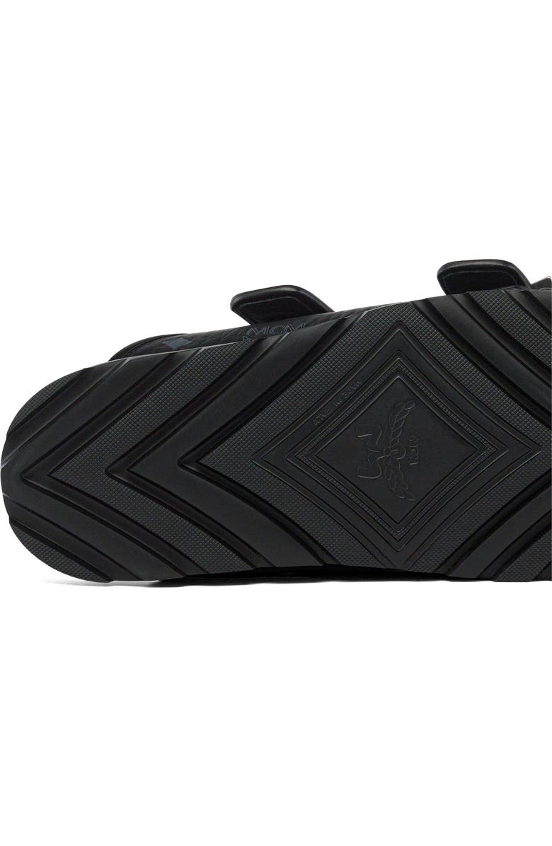 MCM Sandals in Visetos, Alternate, color, Black