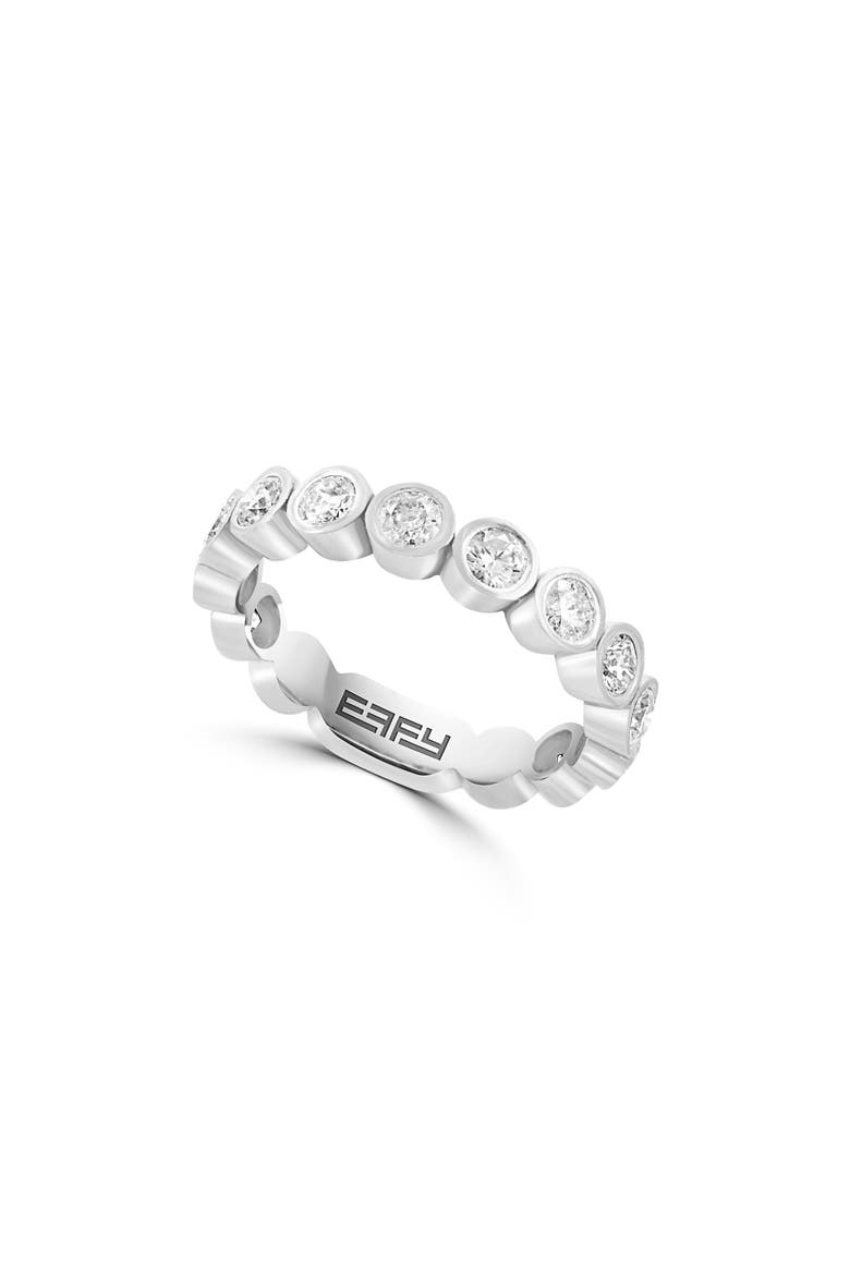 Sterling Silver Lab Grown Diamond Stackable Band Ring, Main, color, SILVER